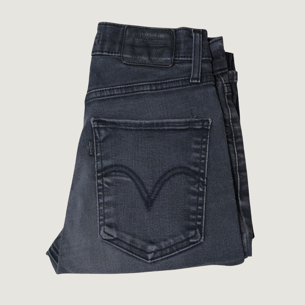 Levi's Premium Mile High Super Skinny Jeans Charcoal Black Women Size 27 - Picture 1 of 9